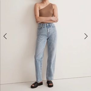 NWT Madewell Tall Baggy Straight Jeans in Olivera Wash 30